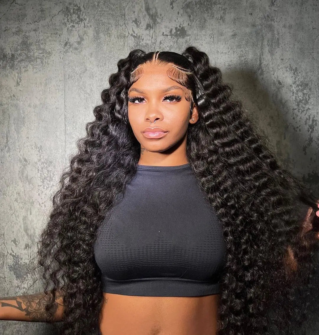 Loose Deep Wave 13x4 Lace Front Human Hair Wig Brazilian Nature Wave Frontal Wigs Human Hair 13x6 HD Lace Frontal Wig For Women