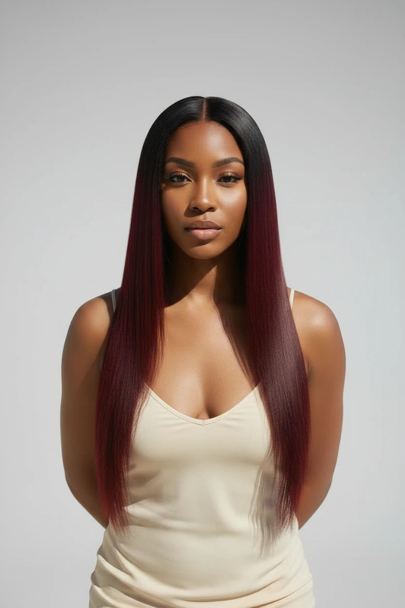 Super Double Drawn Vietnamese Hair Bone Straight Lace Closure Wigs 300% Density