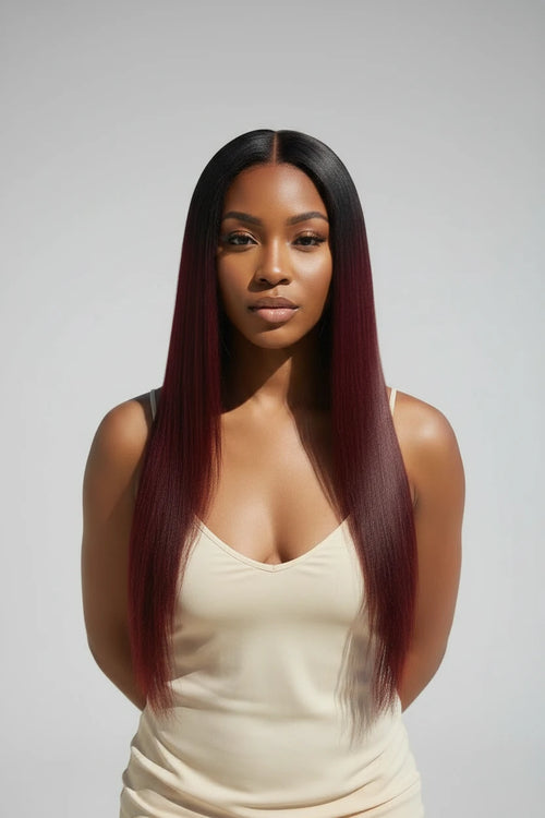 Super Double Drawn Vietnamese Hair Bone Straight Lace Closure Wigs 300% Density