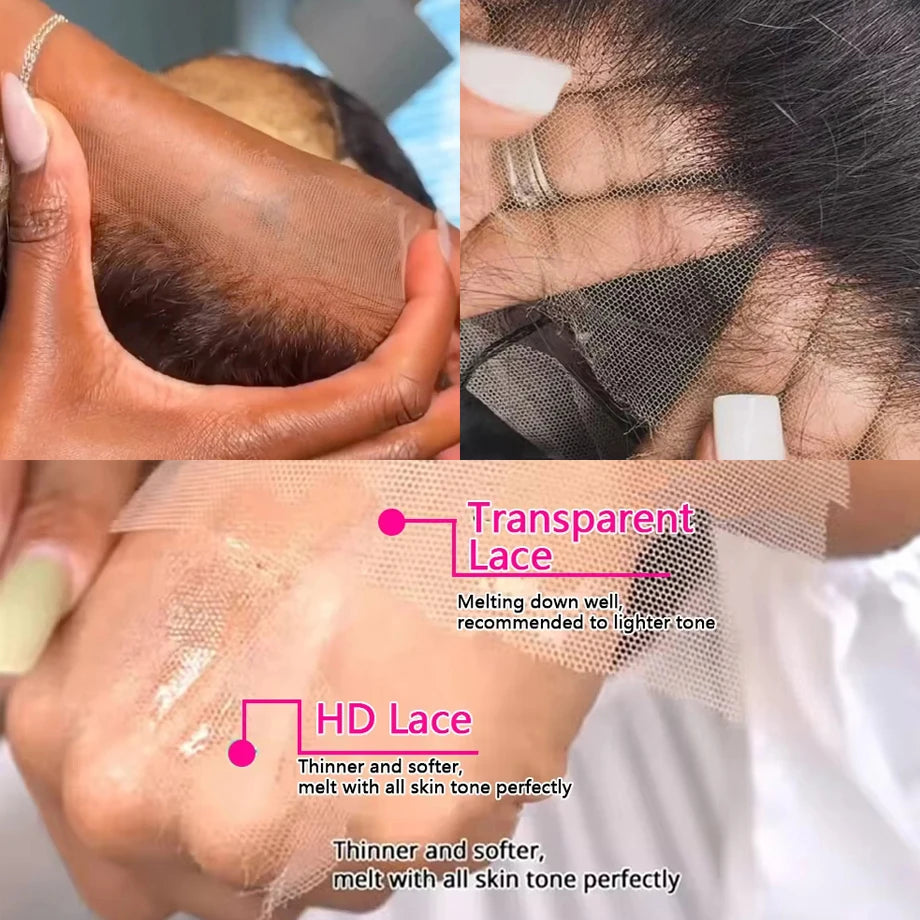 Curly Human Hair Wigs 13x6 HD Lace Front Wig Human Hair Brazilian Hair Transparent Lace Front Human Hair Wig For Women