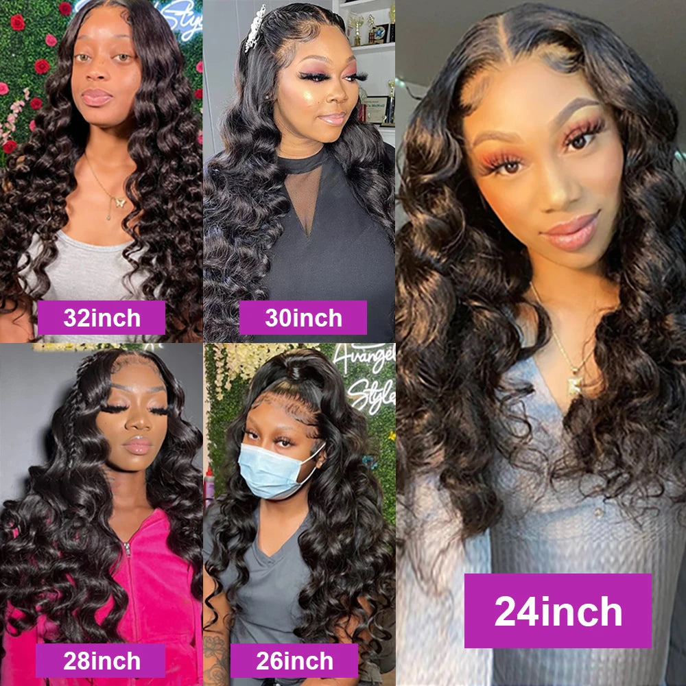Loose Deep Wave 13x4 Lace Front Human Hair Wig Brazilian Nature Wave Frontal Wigs Human Hair 13x6 HD Lace Frontal Wig For Women