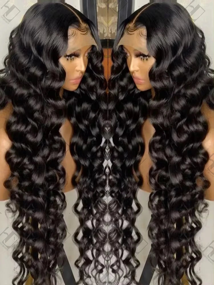 Loose Deep Wave 13x4 Lace Front Human Hair Wig Brazilian Nature Wave Frontal Wigs Human Hair 13x6 HD Lace Frontal Wig For Women