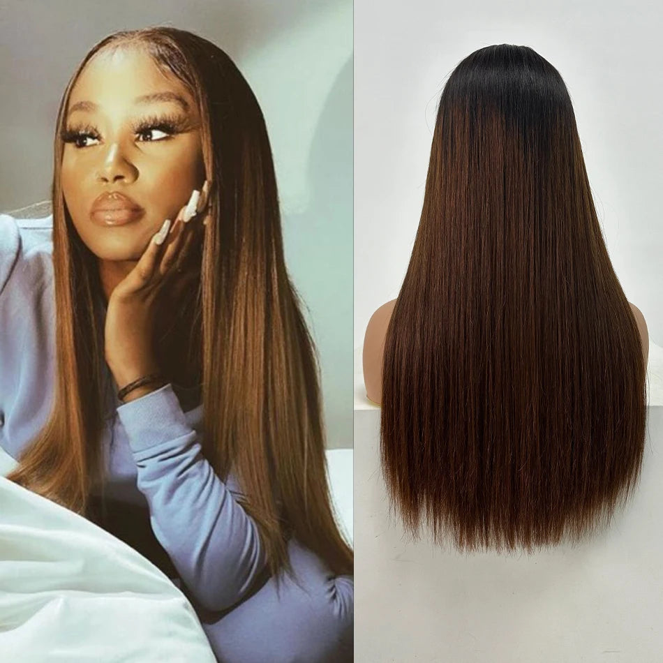 Super Double Drawn Vietnamese Hair Bone Straight Lace Closure Wigs 300% Density