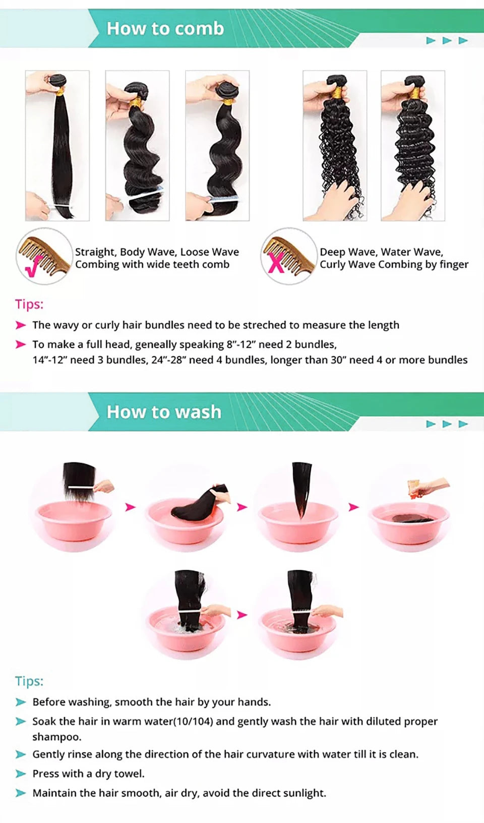 Bone Straight 100% Unprocessed Raw Virgin Human Hair Bundles 10-36 inches Hair Weave Extensions #1B Natural Color For Women