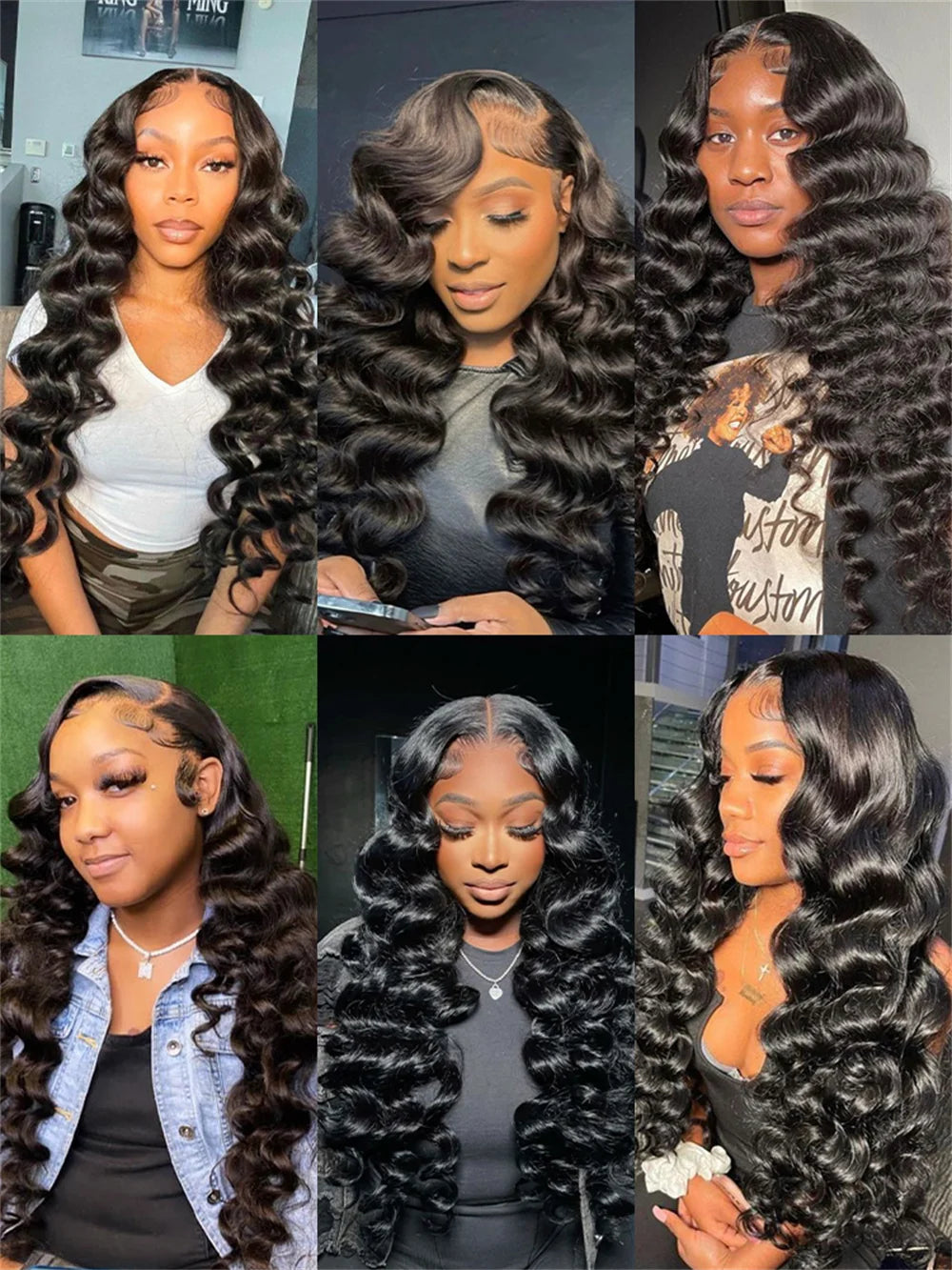Loose Deep Wave 13x4 Lace Front Human Hair Wig Brazilian Nature Wave Frontal Wigs Human Hair 13x6 HD Lace Frontal Wig For Women