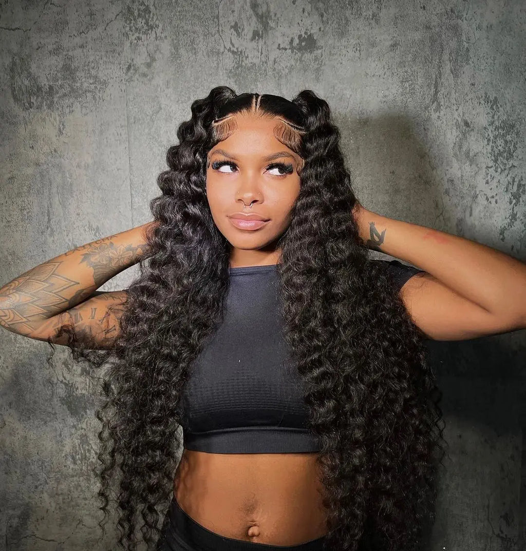 Loose Deep Wave 13x4 Lace Front Human Hair Wig Brazilian Nature Wave Frontal Wigs Human Hair 13x6 HD Lace Frontal Wig For Women