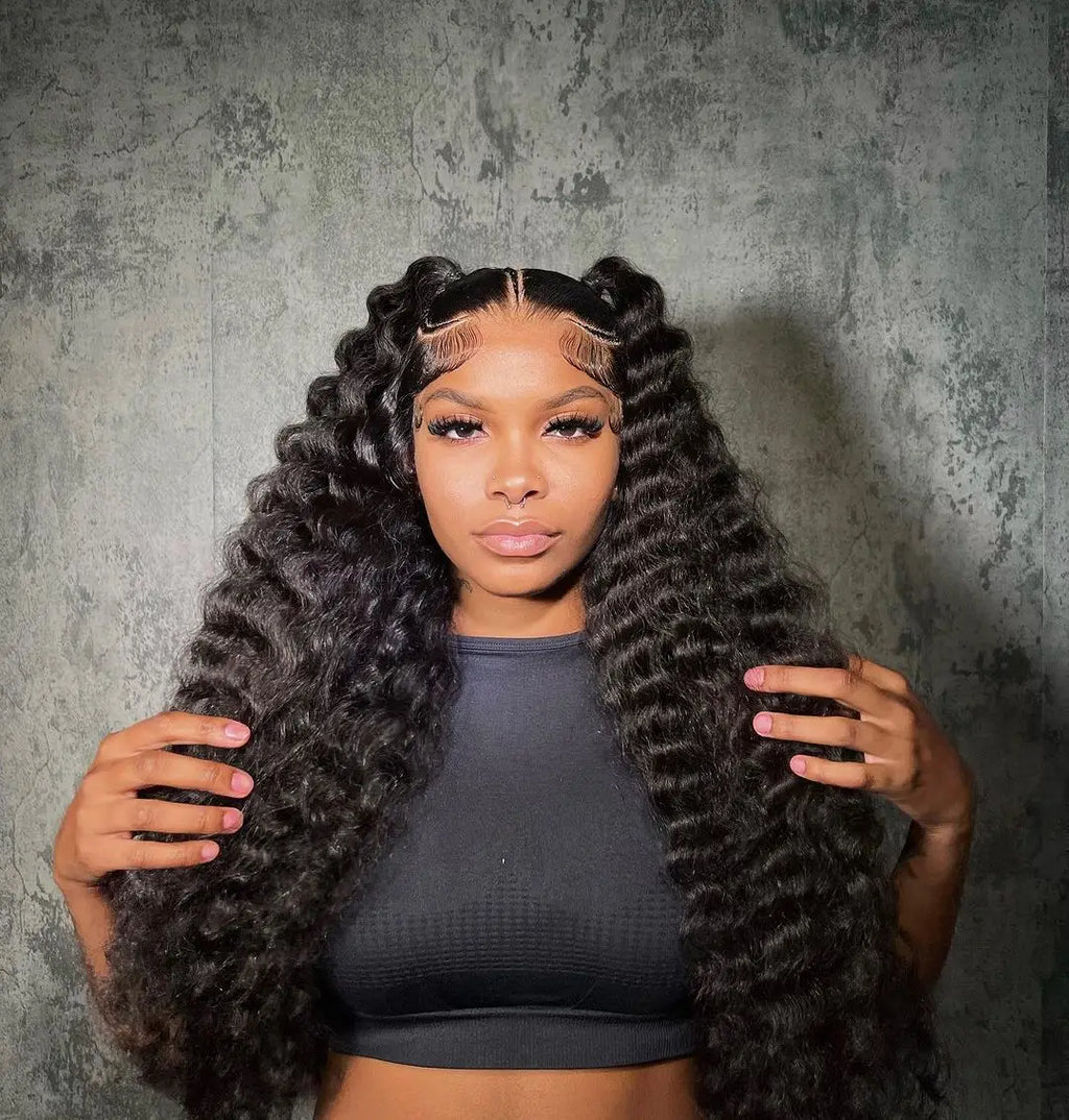 Loose Deep Wave 13x4 Lace Front Human Hair Wig Brazilian Nature Wave Frontal Wigs Human Hair 13x6 HD Lace Frontal Wig For Women